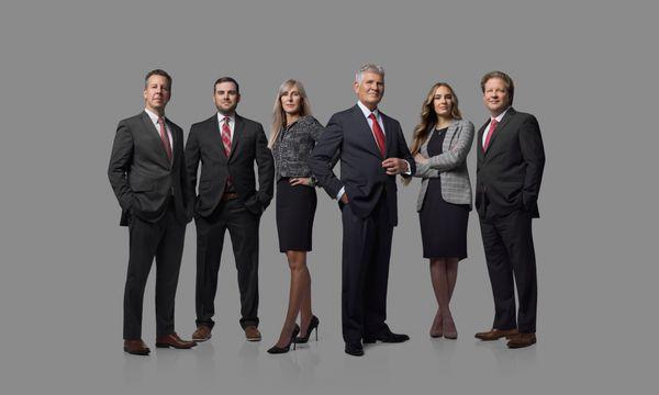 Our nationally recognized legal team! Left to right; Joe Roark, Austin Kennady, Emily Roark, Mark Bryant, Teris Swanson, Kevin Shannon.