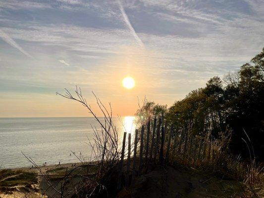 Sunset over Lake Michigan