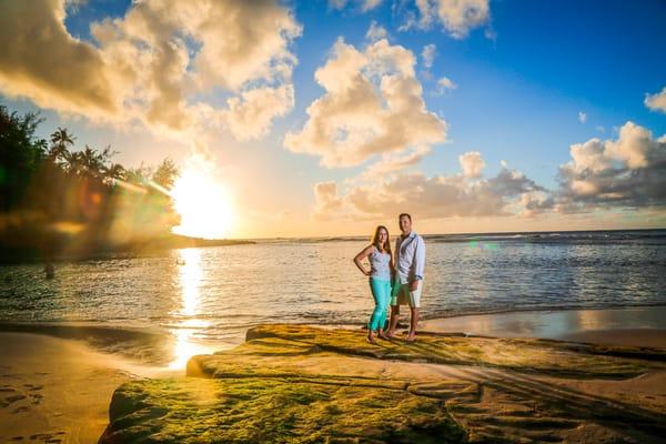 Vacation couple; Ke'e Beach