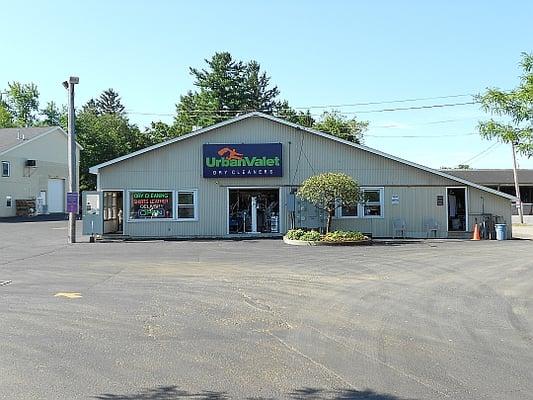 Drive-in entrance to left of building