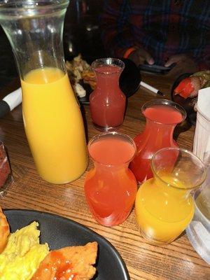 Juices for mimosas