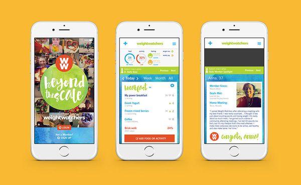 Weight watchers mobile branding project