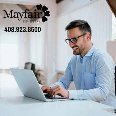 Our caring team is here and ready to assist you. Visit our website www.mayfairdentistry.com