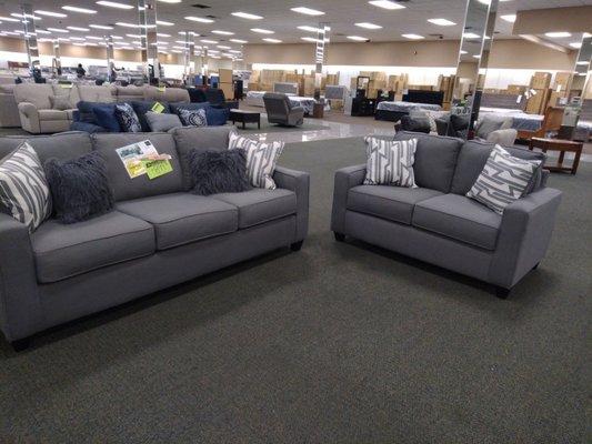 Sofa and love seat, big store