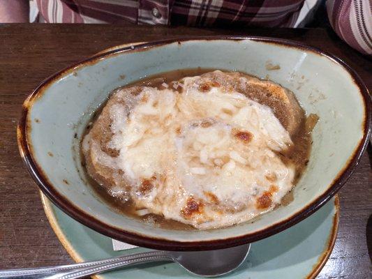 French onion soup at the Marble City Kitchen, Hilton Knoxville