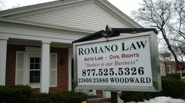 Romano Law is conveniently located on Woodward Avenue, just south of I-696 in Pleasant Ridge, MI.