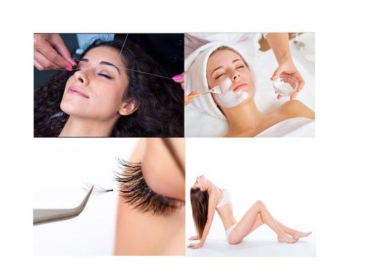 Threading,waxing,facial, eyelashes