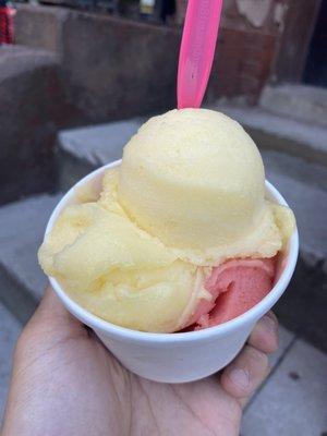 Mango and Strawberry