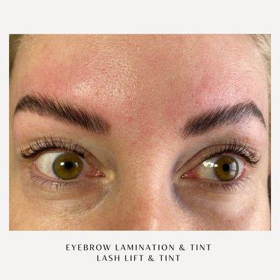 Eyebrow Lamination, Eyebrow Tint, Eyelash Lift and Eyelash Tint