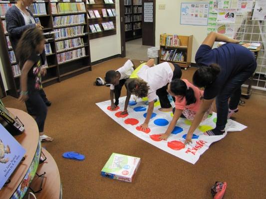 Playing Twister at Kick-Off Party!