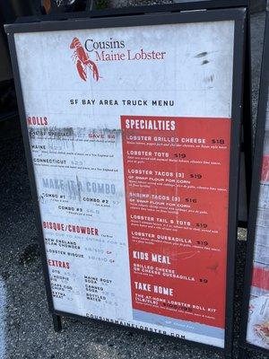 Cousins Maine Lobster truck from Livermore...was on Shark Tank!