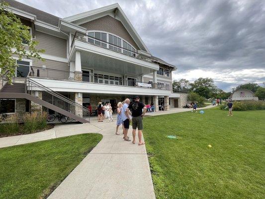 Front of community center