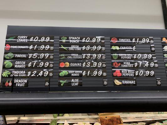 Veggie Pricing