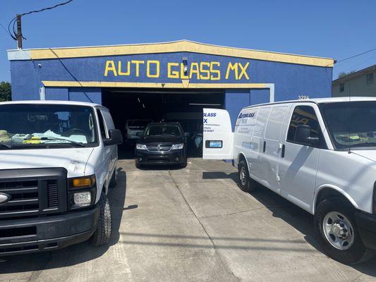 Both Work Vans Bringing in them Windows for Our  Customers