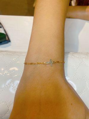 Permanent Bracelet with cross