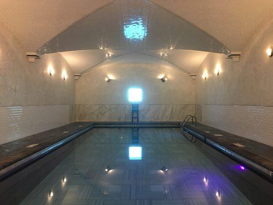 Heated indoor swimming pool