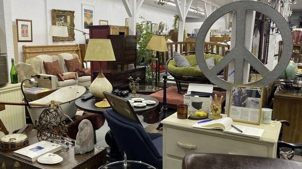 The Home Hub is carries an eclectic collection of items: furniture, apparel, home decor, art, household items, sporting goods, books & more