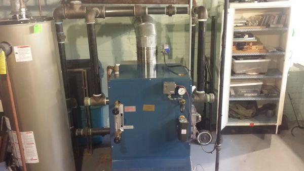 Steam boiler installations