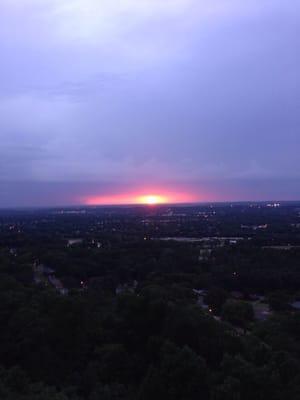 Facing northwest off the balcony. Sunset from Regency Crown.