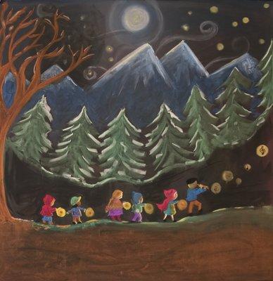 Chalk Art by teachers of Wasatch Waldorf Charter School and Creekside Kinderclass