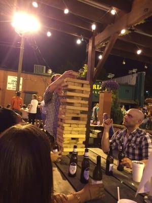 Great jinga game of Saturday night