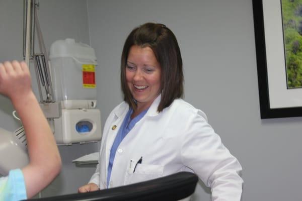 Dr. Nemes enjoys working with her patients.