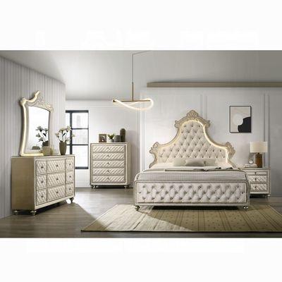 PRINCESS STYLE MASTER BEDROOM SET ALL FABRIC LED LIGHTING