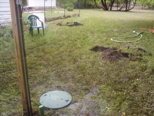 major flooding in my yard, incl. septic tanks & lift-station