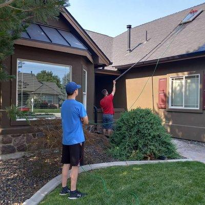 Making short work of a skylight.