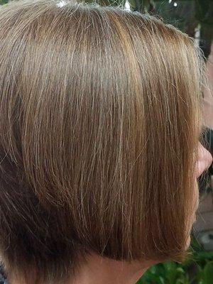 Natural blonde hi-lites
A hint of brightness