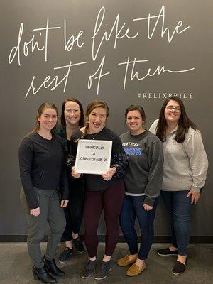 My bridesmaids and I after I found THE DRESS!!