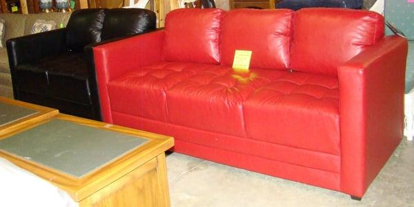 Red or Black Sofa and Love Seat $599.99