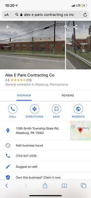 Alex E Paris Contracting Co