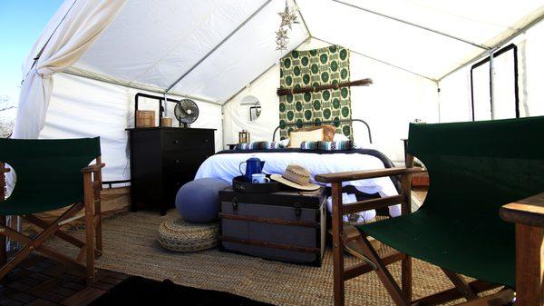 Queen Bed in Out of Africa Safari Tent