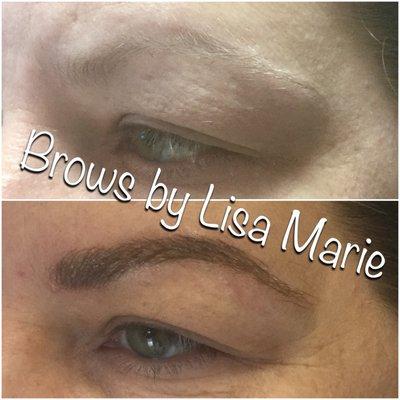 Wake up with beautiful brows everyday! #Microblading #Beautifulbrows #Lisamarie #morenatural #hairlinestrokes #3dbrow #permanentcosmetics