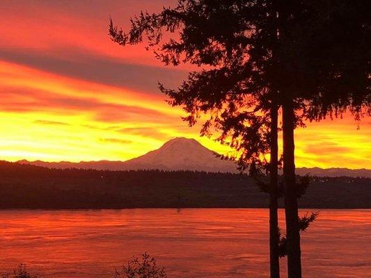 Views of Mt. Rainier     from the Deck