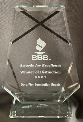 BBB award for excellence