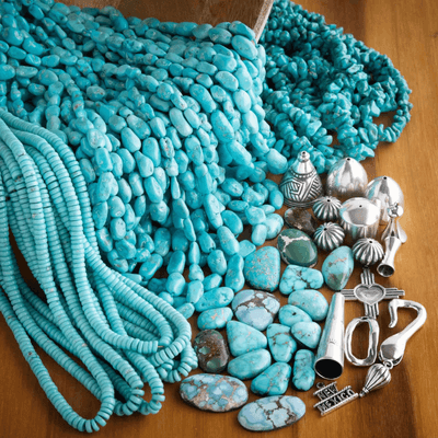 Jewelry makers! Turquoise strands, cabs, rough & sterling silver findings.