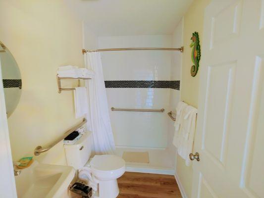 Bathroom for guests with mobility problems.