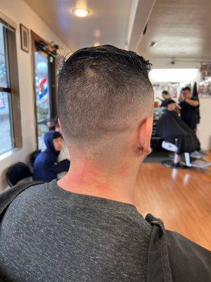 Mid skin fade