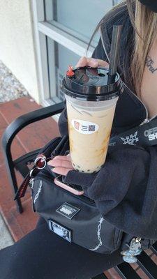 Brown sugar boba milk tea (without tea)