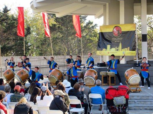 San Jose Taiko at the Aki Matsuri 2018 in San Francisco's Japantown.