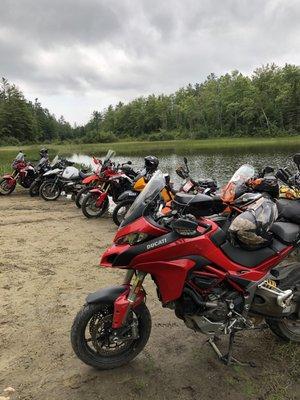 Multistrada hanging tight with the dirt crowd!