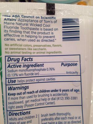 Can you spot the typo? This product is effective in preventing "caries".  What is a carie?  Quality control.  :(