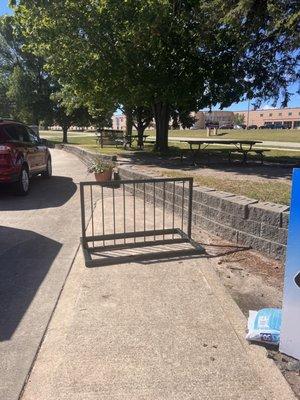 Thank you!  Bicycle rack for bikes!  This is just off the Glacial Lakes Trail!