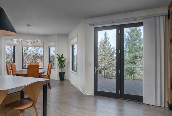 Skyline® Gliding Window Panels are perfect for sliding doors, offering privacy, light control & UV protection. Ideal as motorized blinds!