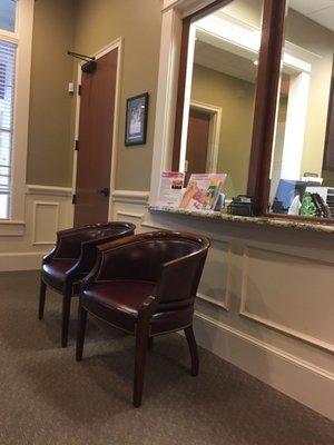 Nice older reception office located in a neat brownstone building