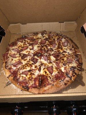 Large Build your own pizza with bacon and ham.