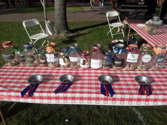 Voting table. Cast your vote once you're done filling your pie hole with pie!