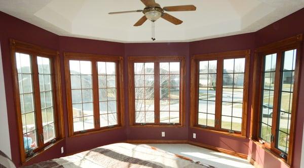 Twin Casements: Rosewood with Colonial Grids